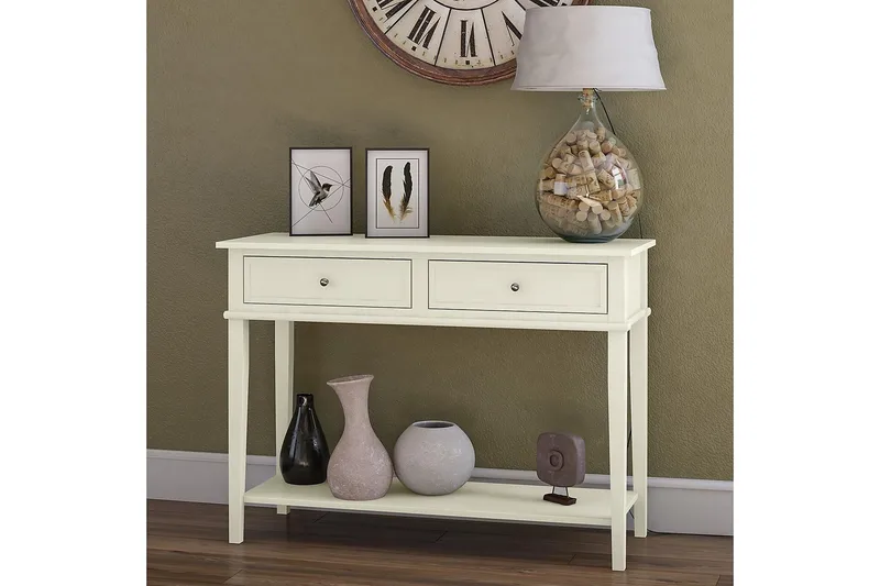 Apupöytä Franklin 104 cm Valkoinen - Dorel Home - Huonekalut - Pöytä & ruokailuryhmä - Apupöytä & sivupöytä - Konsolipöytä