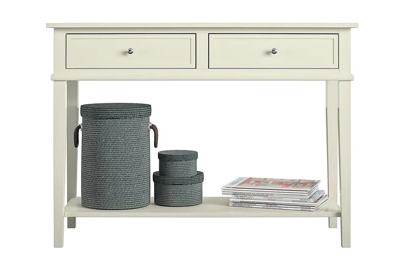 Apupöytä Franklin 104 cm Valkoinen - Dorel Home - Huonekalut - Pöytä & ruokailuryhmä - Apupöytä & sivupöytä - Konsolipöytä