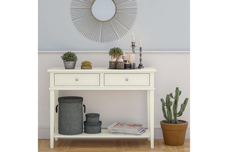 Apupöytä Franklin 104 cm Valkoinen - Dorel Home - Huonekalut - Pöytä & ruokailuryhmä - Apupöytä & sivupöytä - Konsolipöytä