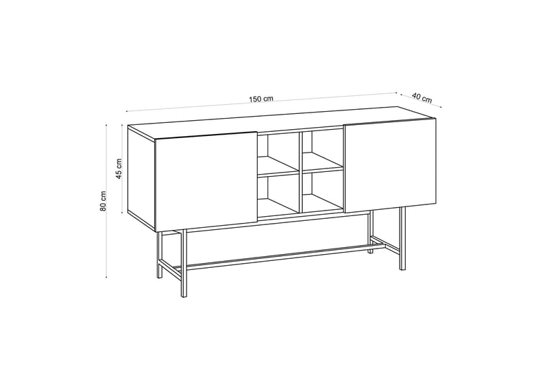 Apupöytä Hattusa 150 cm - Luonnonväri - Konsolipöytä - Eteispöytä