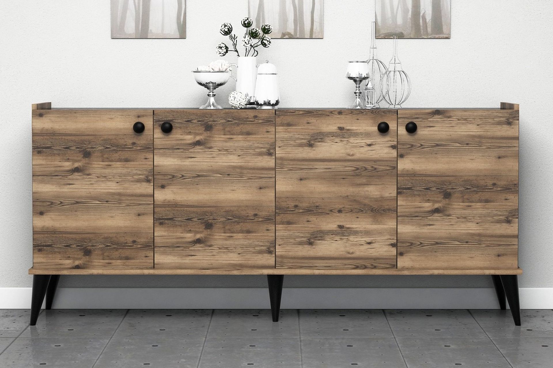 Apupöytä Kaltenhauser 182 cm - Pähkinä - Huonekalut - Pöytä & ruokailuryhmä - Apupöytä & sivupöytä - Konsolipöytä