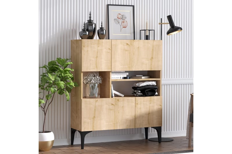 Apupöytä Kristoni 100 cm - Sininen/Luonnonväri - Huonekalut - Pöytä & ruokailuryhmä - Apupöytä & sivupöytä - Konsolipöytä