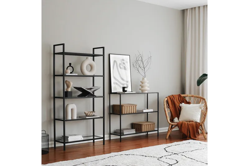 Apupöytä Manwoody 100 cm - Musta - Huonekalut - Pöytä & ruokailuryhmä - Apupöytä & sivupöytä - Konsolipöytä