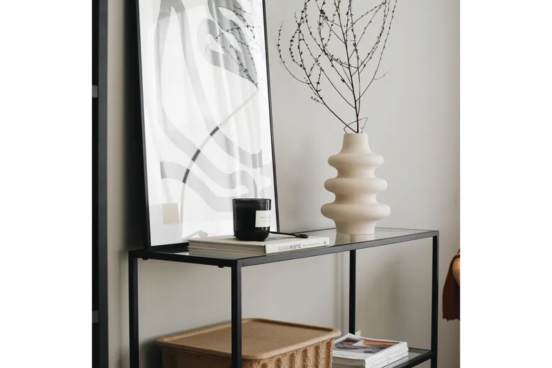 Apupöytä Manwoody 100 cm - Musta - Huonekalut - Pöytä & ruokailuryhmä - Apupöytä & sivupöytä - Konsolipöytä