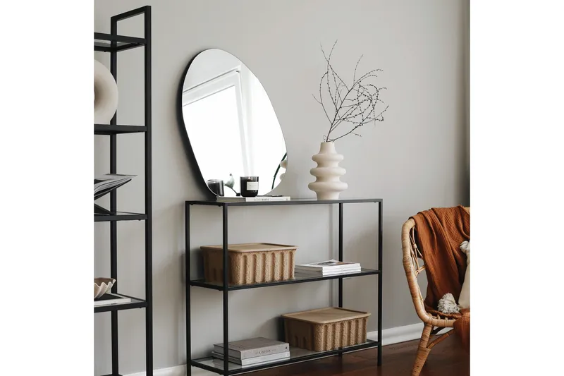 Apupöytä Manwoody 100 cm - Musta - Huonekalut - Pöytä & ruokailuryhmä - Apupöytä & sivupöytä - Konsolipöytä