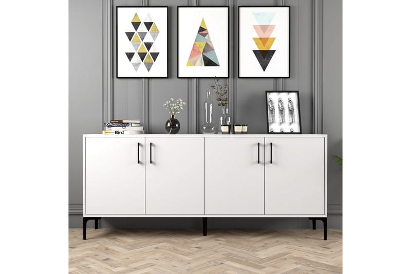 Apupöytä Merkesa 180 cm - Valkoinen - Huonekalut - Pöytä & ruokailuryhmä - Apupöytä & sivupöytä - Konsolipöytä