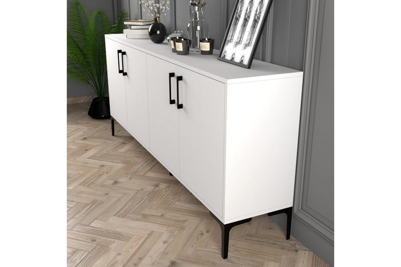 Apupöytä Merkesa 180 cm - Valkoinen - Huonekalut - Pöytä & ruokailuryhmä - Apupöytä & sivupöytä - Konsolipöytä