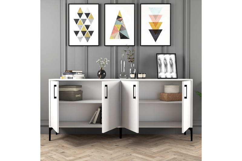 Apupöytä Merkesa 180 cm - Valkoinen - Huonekalut - Pöytä & ruokailuryhmä - Apupöytä & sivupöytä - Konsolipöytä