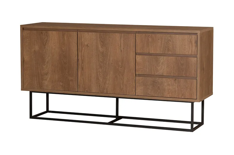 Apupöytä Ruba 140 cm, Tummanruskea/Musta