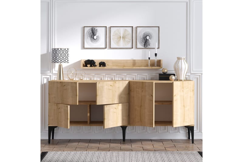 Apupöytä Starza 180 cm - Sininen/Luonnonväri - Huonekalut - Pöytä & ruokailuryhmä - Apupöytä & sivupöytä - Konsolipöytä