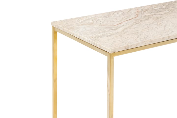 Apupöytä Titania 120 cm Marmori - Beige/Messinki - Marmoripöydät - Konsolipöytä - Eteispöytä