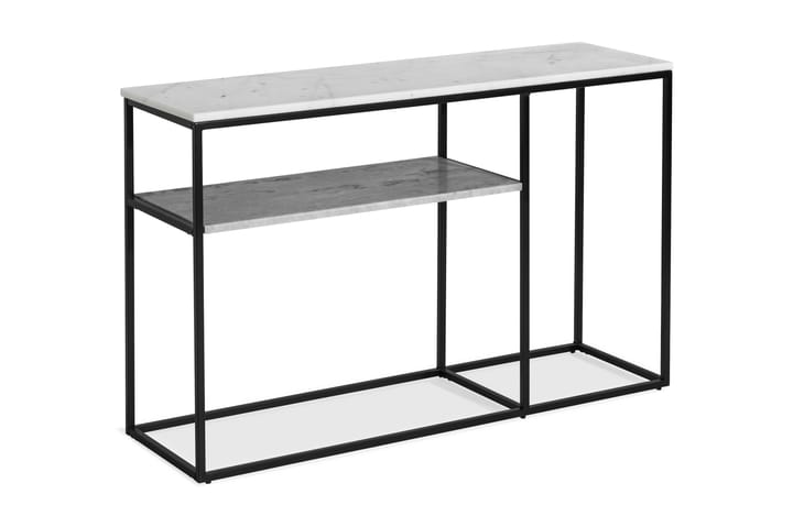 Apupöytä Titania 120 cm Marmori - Valkoinen/Harmaa/Musta - Konsolipöytä - Eteispöytä