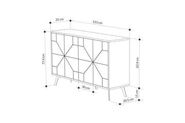 Apupöytä Urgby 123x62,4 cm - Ruskea - Huonekalut - Pöytä & ruokailuryhmä - Apupöytä & sivupöytä - Konsolipöytä