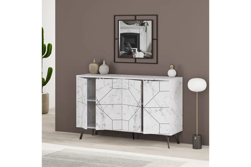 Apupöytä Urgby 123x62,4 cm - Valkoinen - Huonekalut - Pöytä & ruokailuryhmä - Apupöytä & sivupöytä - Konsolipöytä