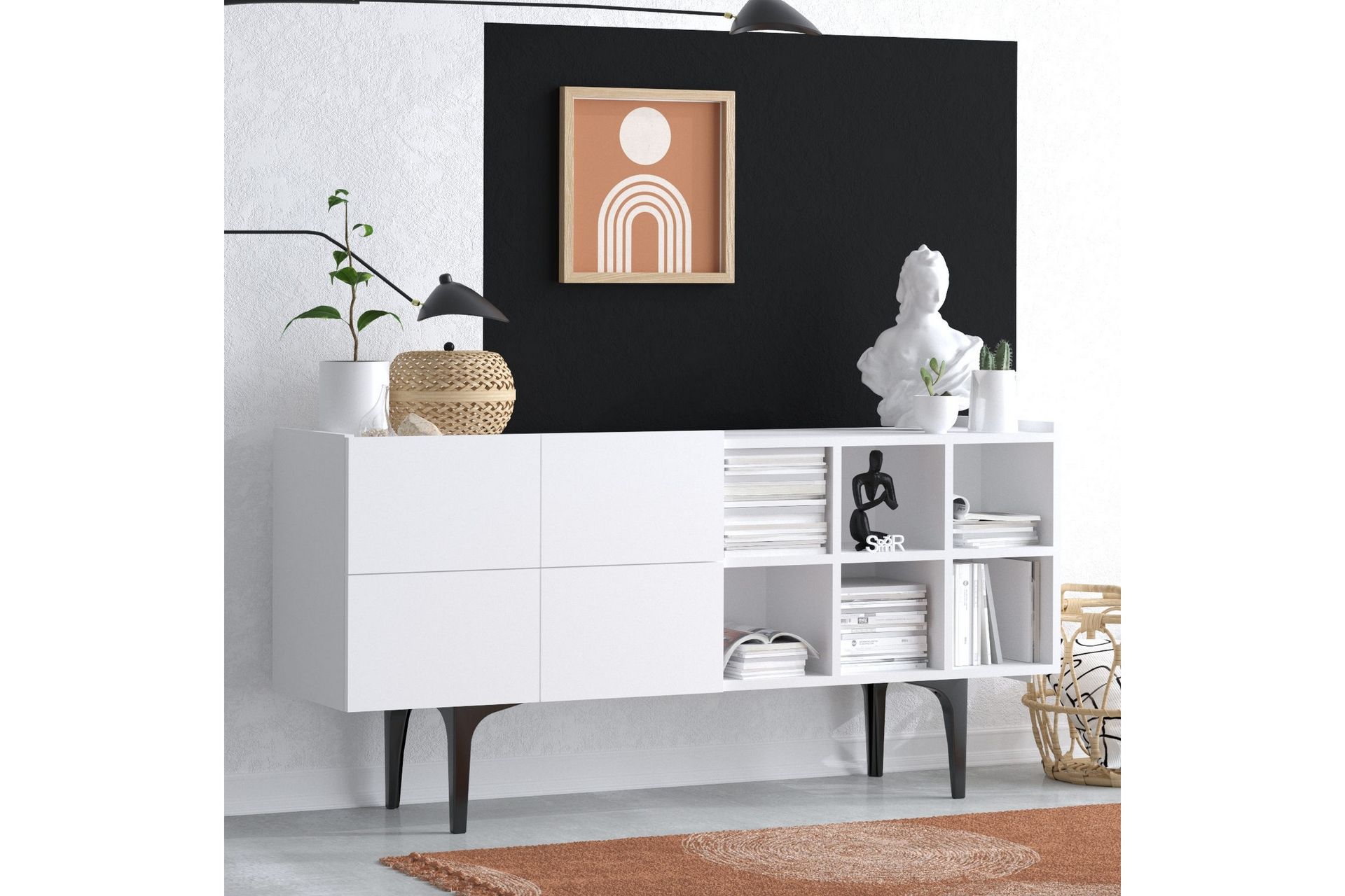 Apupöytä Urgby 150x75 cm - Valkoinen - Huonekalut - Pöytä & ruokailuryhmä - Apupöytä & sivupöytä - Konsolipöytä