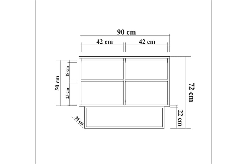 Apupöytä Viazuri 90 cm - Tummanruskea/Musta - Huonekalut - Pöytä & ruokailuryhmä - Apupöytä & sivupöytä - Konsolipöytä