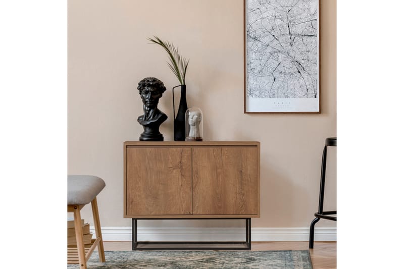 Apupöytä Viazuri 90 cm - Tummanruskea/Musta - Huonekalut - Pöytä & ruokailuryhmä - Apupöytä & sivupöytä - Konsolipöytä