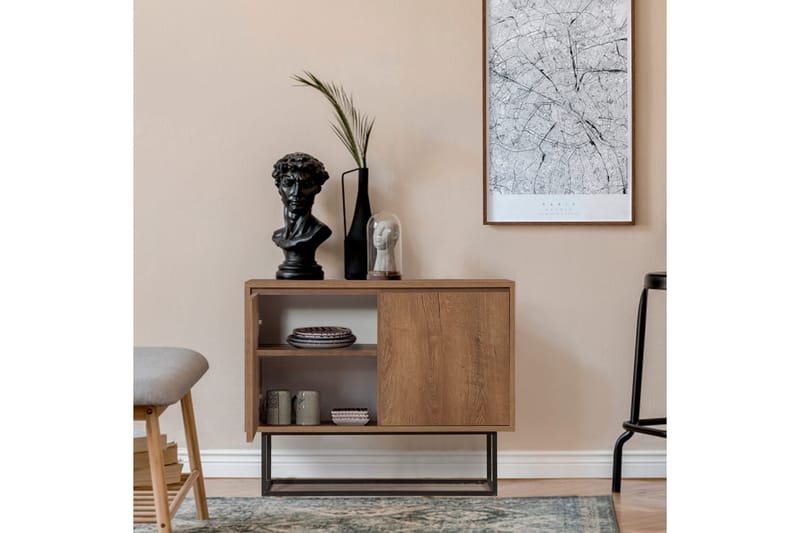 Apupöytä Viazuri 90 cm - Tummanruskea/Musta - Huonekalut - Pöytä & ruokailuryhmä - Apupöytä & sivupöytä - Konsolipöytä