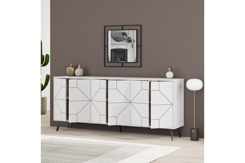 Apupöytä Violaceae 184x77,4 cm - Valkoinen - Huonekalut - Pöytä & ruokailuryhmä - Apupöytä & sivupöytä - Konsolipöytä