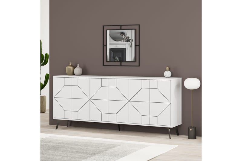 Apupöytä Violaceae 184x77,4 cm - Valkoinen - Huonekalut - Pöytä & ruokailuryhmä - Apupöytä & sivupöytä - Konsolipöytä