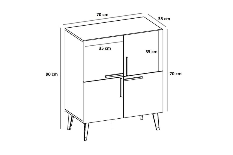 Apupöytä Violaceae 70x90 cm - Antrasiitti - Huonekalut - Pöytä & ruokailuryhmä - Apupöytä & sivupöytä - Konsolipöytä