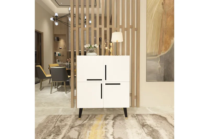 Apupöytä Violaceae 70x90 cm - Valkoinen - Huonekalut - Pöytä & ruokailuryhmä - Apupöytä & sivupöytä - Konsolipöytä