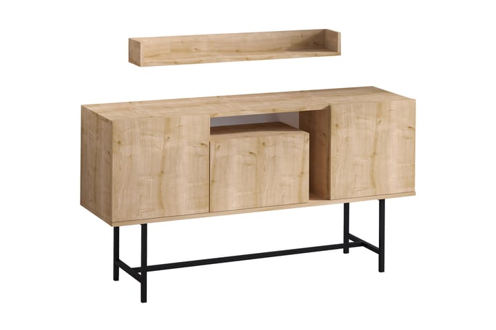 Apupöytä Waleila 150 cm - Sininen/Luonnonväri - Konsolipöytä - Eteispöytä