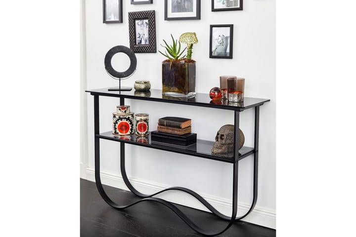 Apupöytä Wavy 117 cm - Musta - Konsolipöytä - Eteispöytä