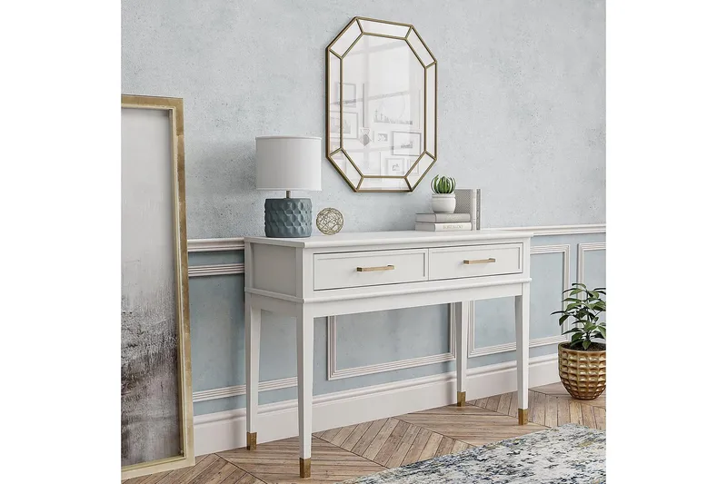 Apupöytä Westerleigh 105 cm Valkoinen - CosmoLiving - Huonekalut - Pöytä & ruokailuryhmä - Apupöytä & sivupöytä - Konsolipöytä