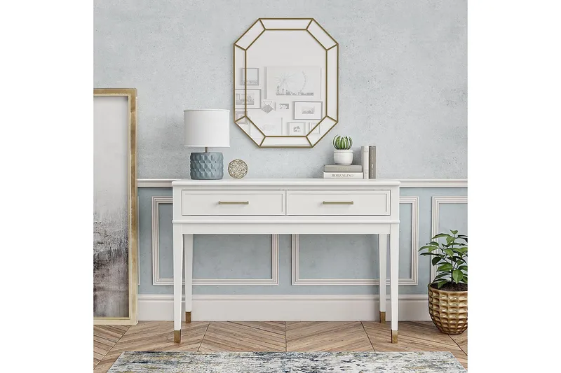 Apupöytä Westerleigh 105 cm Valkoinen - CosmoLiving - Huonekalut - Pöytä & ruokailuryhmä - Apupöytä & sivupöytä - Konsolipöytä