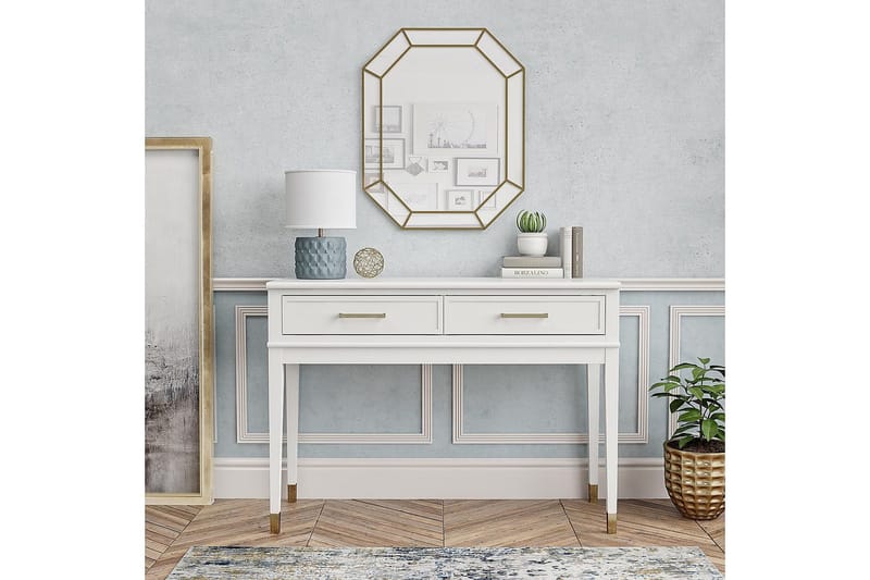 Apupöytä Westerleigh 105 cm Valkoinen - CosmoLiving - Huonekalut - Pöytä & ruokailuryhmä - Apupöytä & sivupöytä - Konsolipöytä