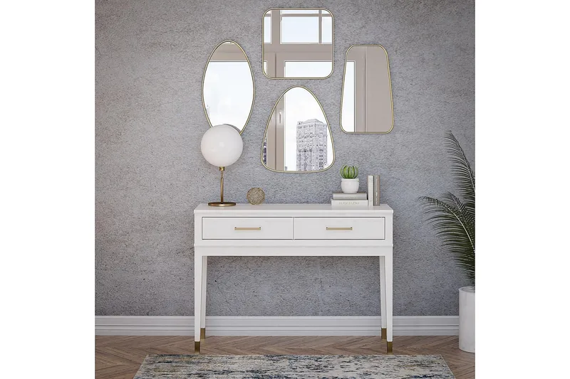 Apupöytä Westerleigh 105 cm Valkoinen - CosmoLiving - Huonekalut - Pöytä & ruokailuryhmä - Apupöytä & sivupöytä - Konsolipöytä