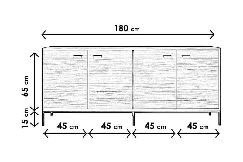 Apupöytä Zakkum 18080 cm - Ruskea - Konsolipöytä - Eteispöytä