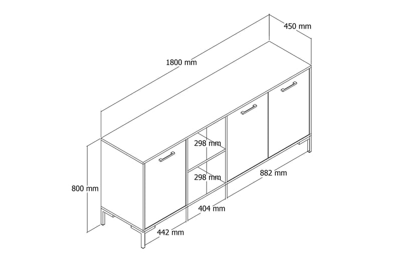 Apupöytä Zakkum 180x80 cm - Ruskea - Huonekalut - Pöytä & ruokailuryhmä - Apupöytä & sivupöytä - Konsolipöytä