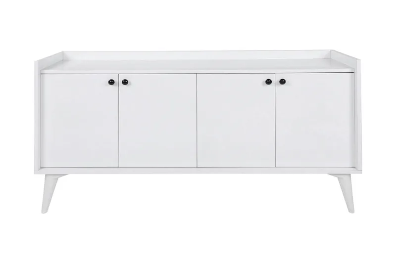 Apupöytä Zorunu 150 cm, Valkoinen