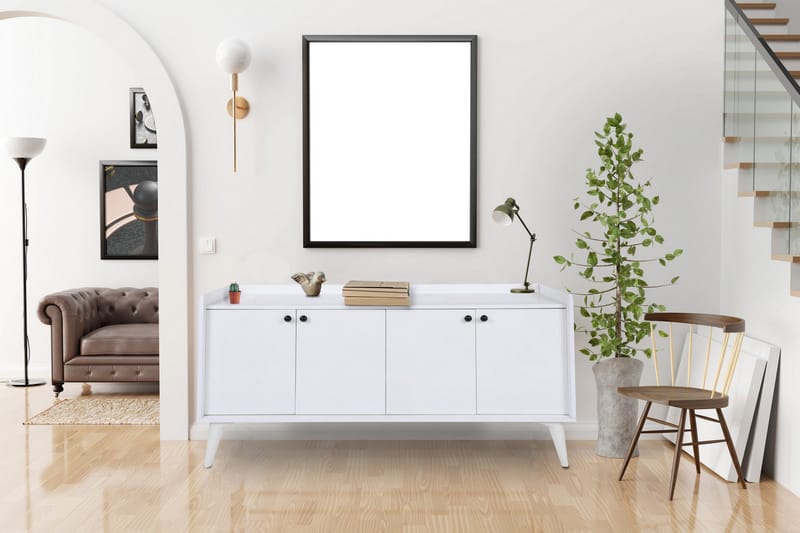 Apupöytä Zorunu 150 cm - Valkoinen - Huonekalut - Pöytä & ruokailuryhmä - Apupöytä & sivupöytä - Konsolipöytä