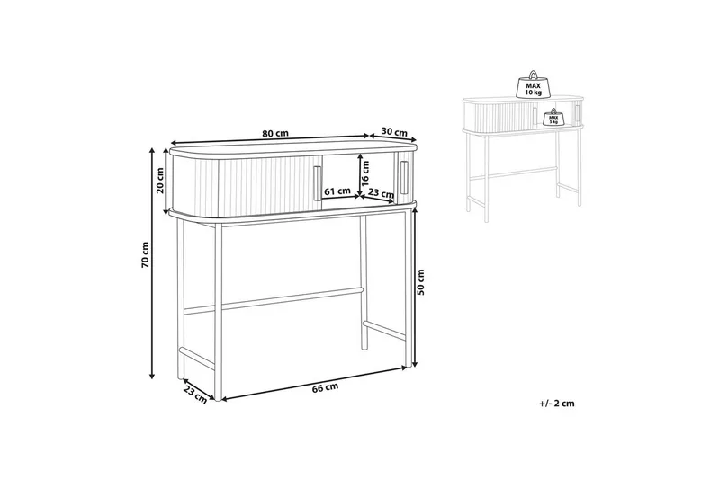 Konsolipöytä Bradley - Huonekalut - Pöytä & ruokailuryhmä - Apupöytä & sivupöytä - Konsolipöytä