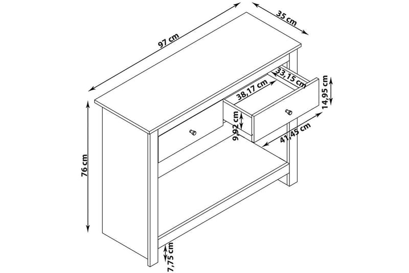 Konsolipöytä Emerald - Huonekalut - Pöytä & ruokailuryhmä - Apupöytä & sivupöytä - Konsolipöytä