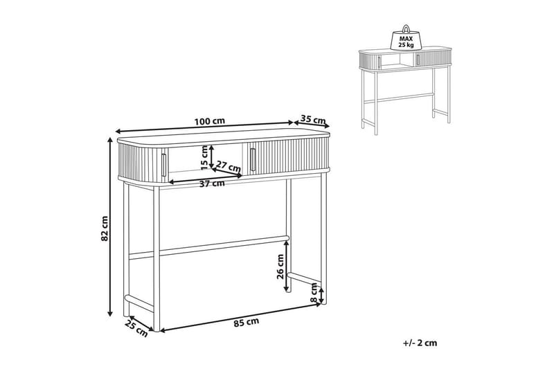 Konsolipöytä Jose - Huonekalut - Pöytä & ruokailuryhmä - Apupöytä & sivupöytä - Eteispöytä