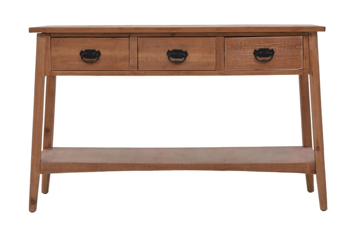 Konsolipöytä kiinteä kuusipuu 126x40x77,5 cm ruskea - Ruskea - Konsolipöytä - Eteispöytä