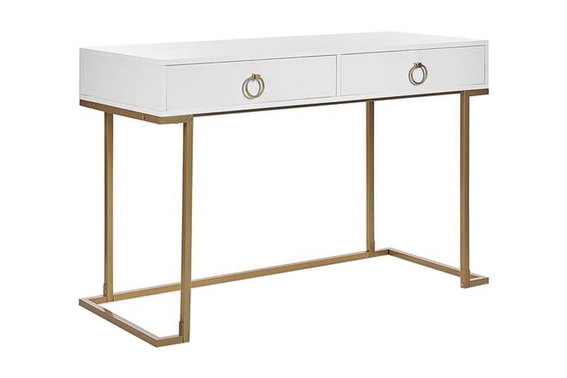 Kirjoituspöytä Westport Valkoinen/Kulta - Valkoinen - Huonekalut - Pöytä & ruokailuryhmä - Apupöytä & sivupöytä - Konsolipöytä