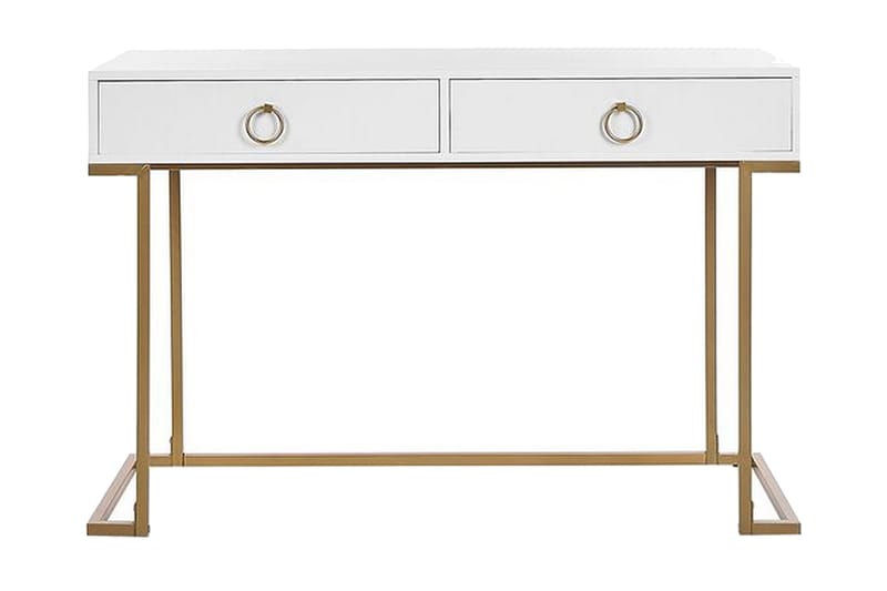 Kirjoituspöytä Westport Valkoinen/Kulta, Valkoinen