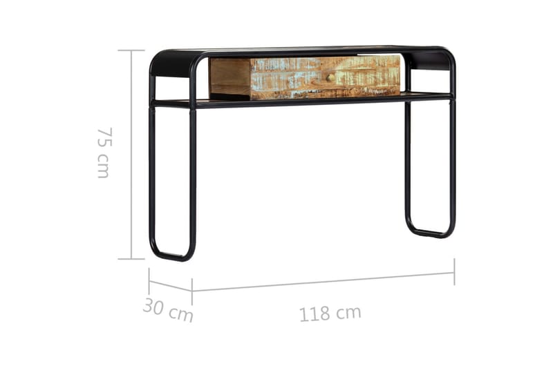 Konsolipöytä 118x30x75 cm kierrätetty puu - Ruskea - Huonekalut - Pöytä & ruokailuryhmä - Apupöytä & sivupöytä - Konsolipöytä