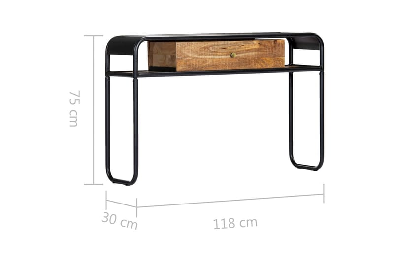 Konsolipöytä 118x30x75 cm mangopuu - Ruskea - Huonekalut - Pöytä & ruokailuryhmä - Apupöytä & sivupöytä - Konsolipöytä