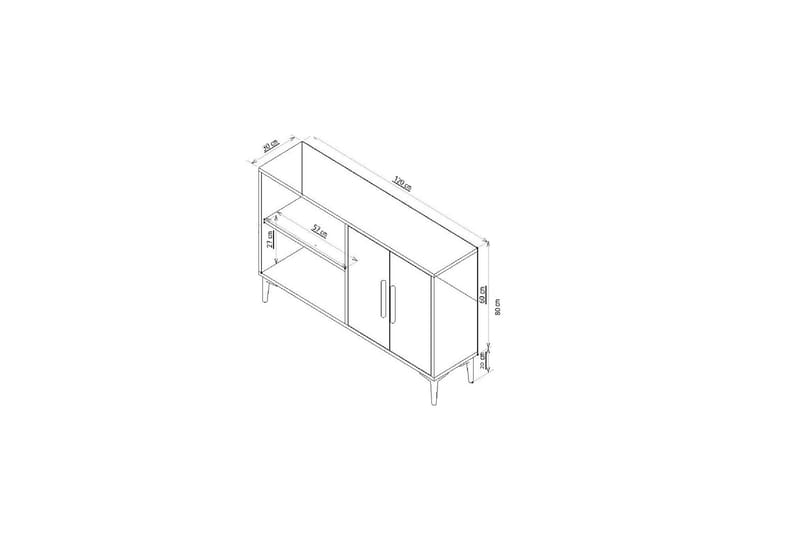 Konsolipöytä Ansel 120 cm - Valkoinen - Säilytys - Säilytyskalusteet - Senkki