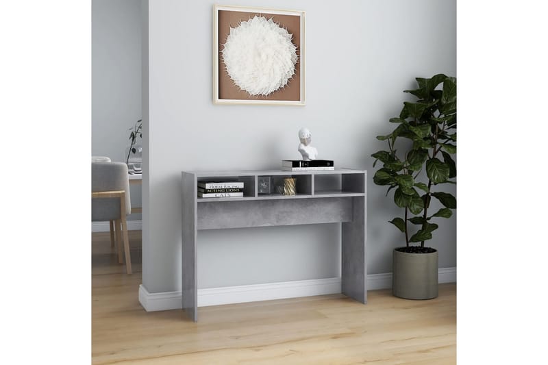 Konsolipöytä betoninharmaa 105x30x80 cm lastulevy - Huonekalut - Pöytä & ruokailuryhmä - Apupöytä & sivupöytä - Konsolipöytä