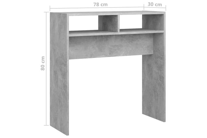 Konsolipöytä betoninharmaa 78x30x80 cm lastulevy - Konsolipöytä - Eteispöytä