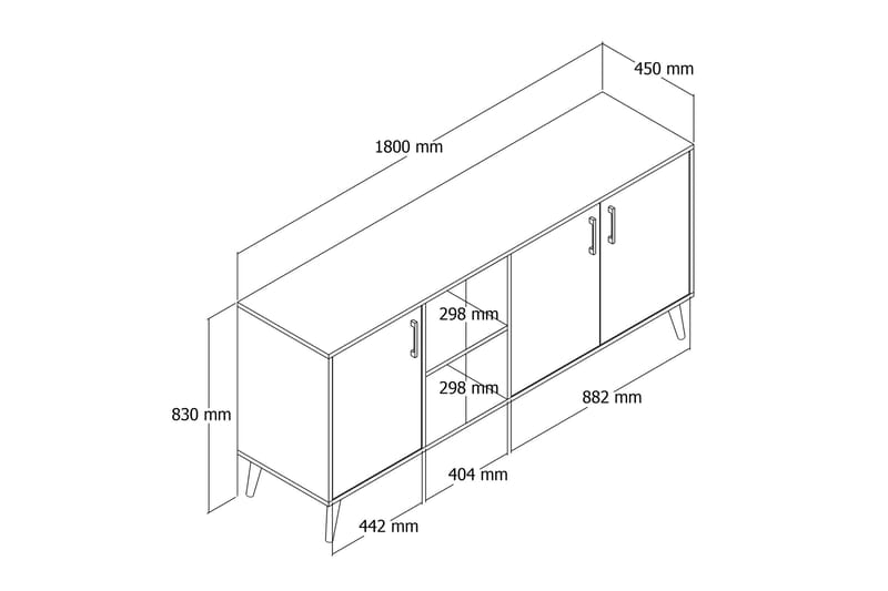 Konsolipöytä Desgrar konsolipöytä 180x80 cm Ruskea - Huonekalut - Pöytä & ruokailuryhmä - Apupöytä & sivupöytä - Konsolipöytä