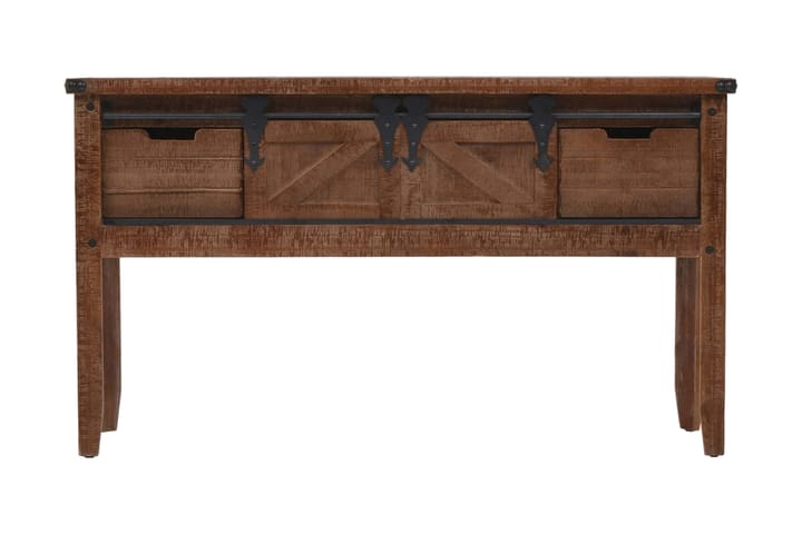 Konsolipöytä kiinteä kuusipuu 131x35,5x75 cm ruskea - Ruskea - Konsolipöytä - Eteispöytä