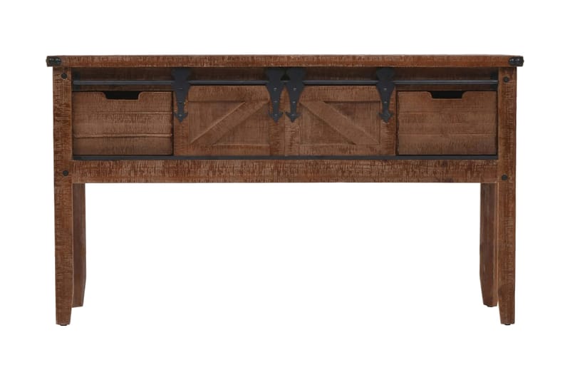 Konsolipöytä kiinteä kuusipuu 131x35,5x75 cm ruskea - Ruskea - Huonekalut - Pöytä & ruokailuryhmä - Apupöytä & sivupöytä - Konsolipöytä